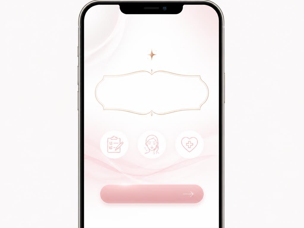 美容医療診断のスマートフォン用スタート画面